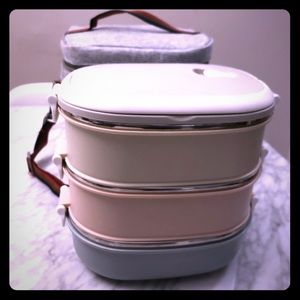 Bento lunchbox set with tote & utensils